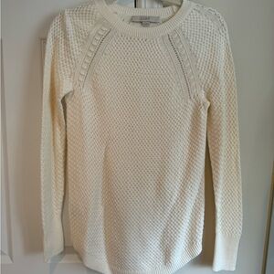 LOFT Cream White Knit Sweater